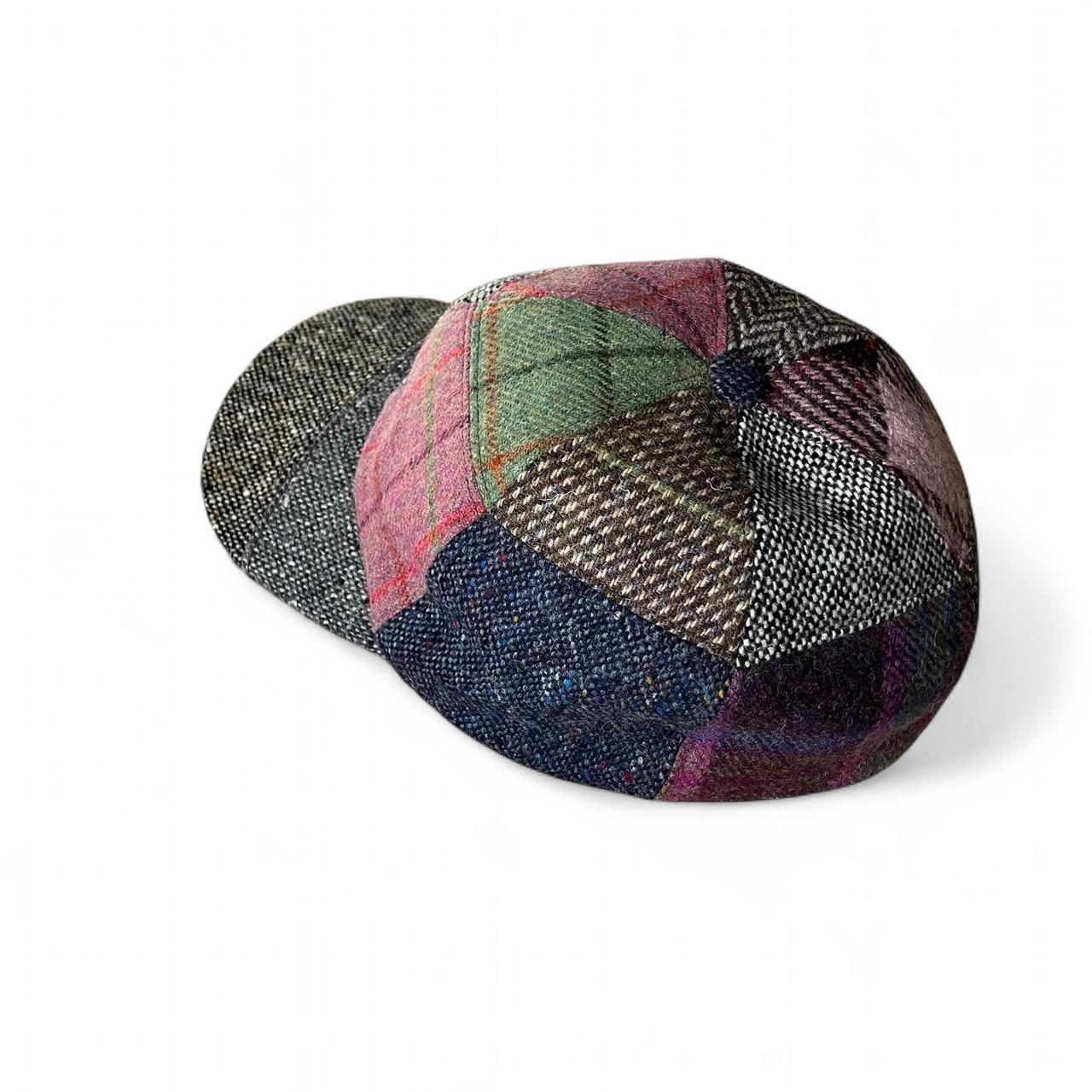 Men's Caps - Multi/Grey – Irish patchwork wool ca… - image 3