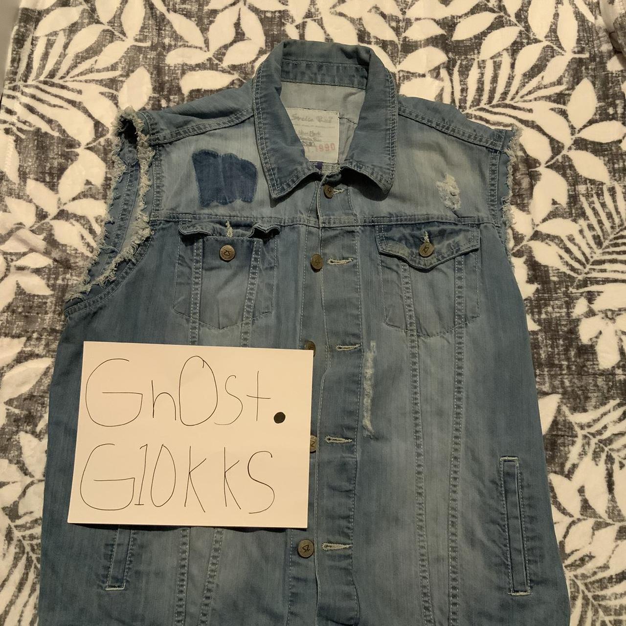 2x no sleeve jean jacket Depop