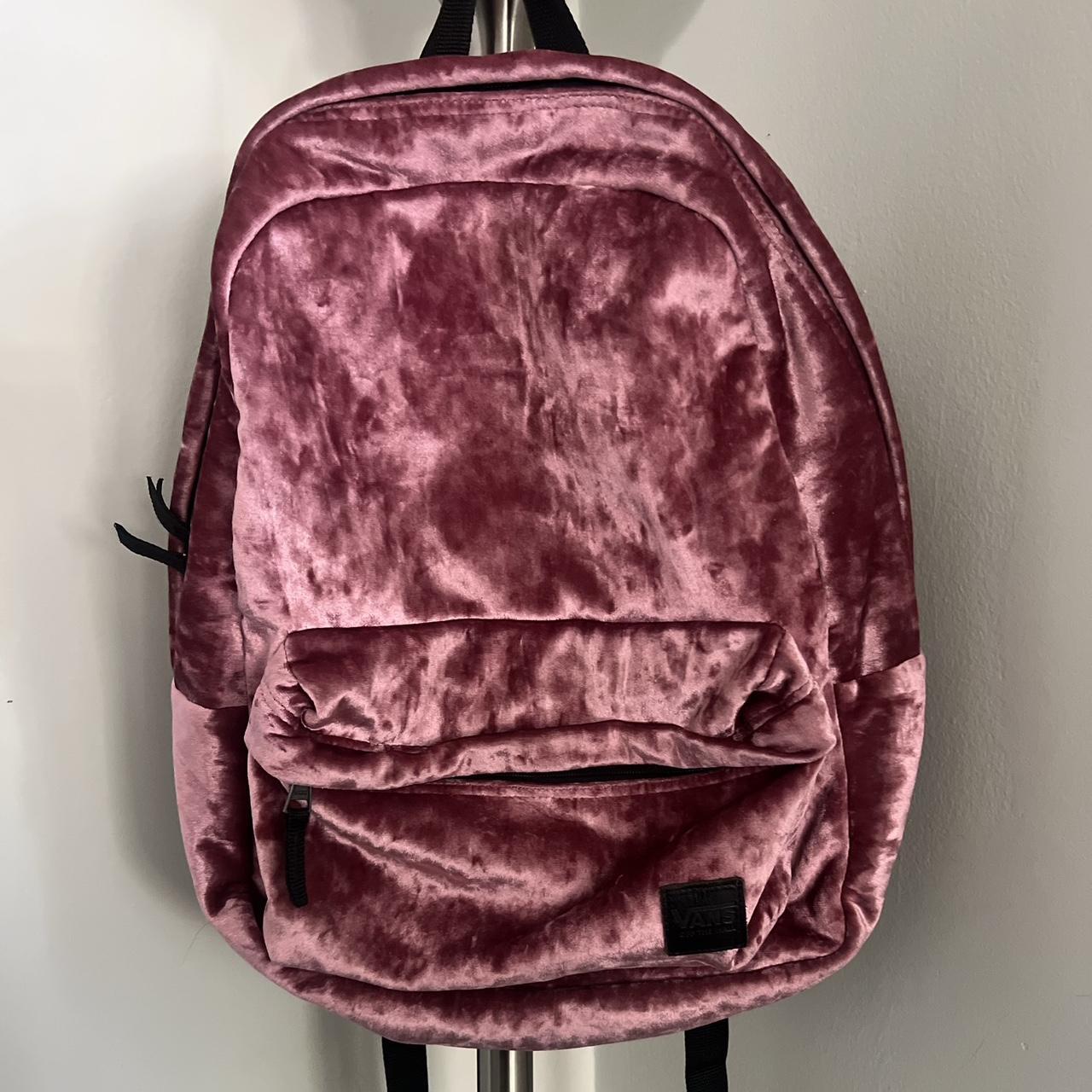 Pink leather vans backpack on sale