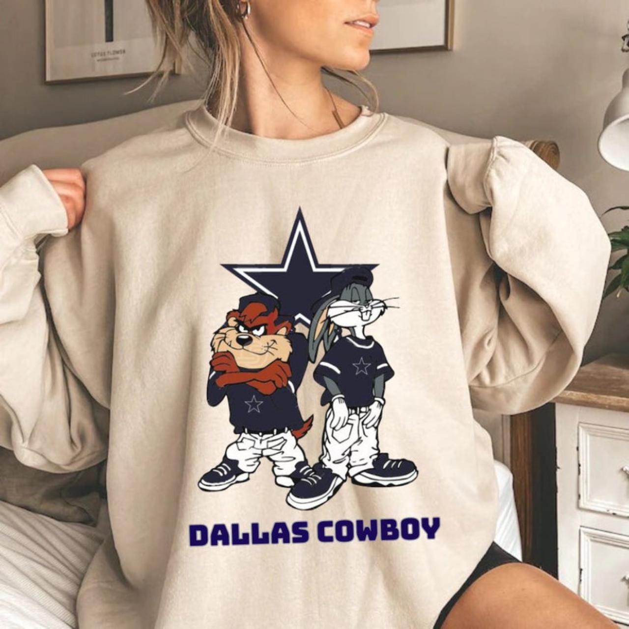 Vintage 1994 Looney Tunes Dallas Cowboys Crewneck - Depop