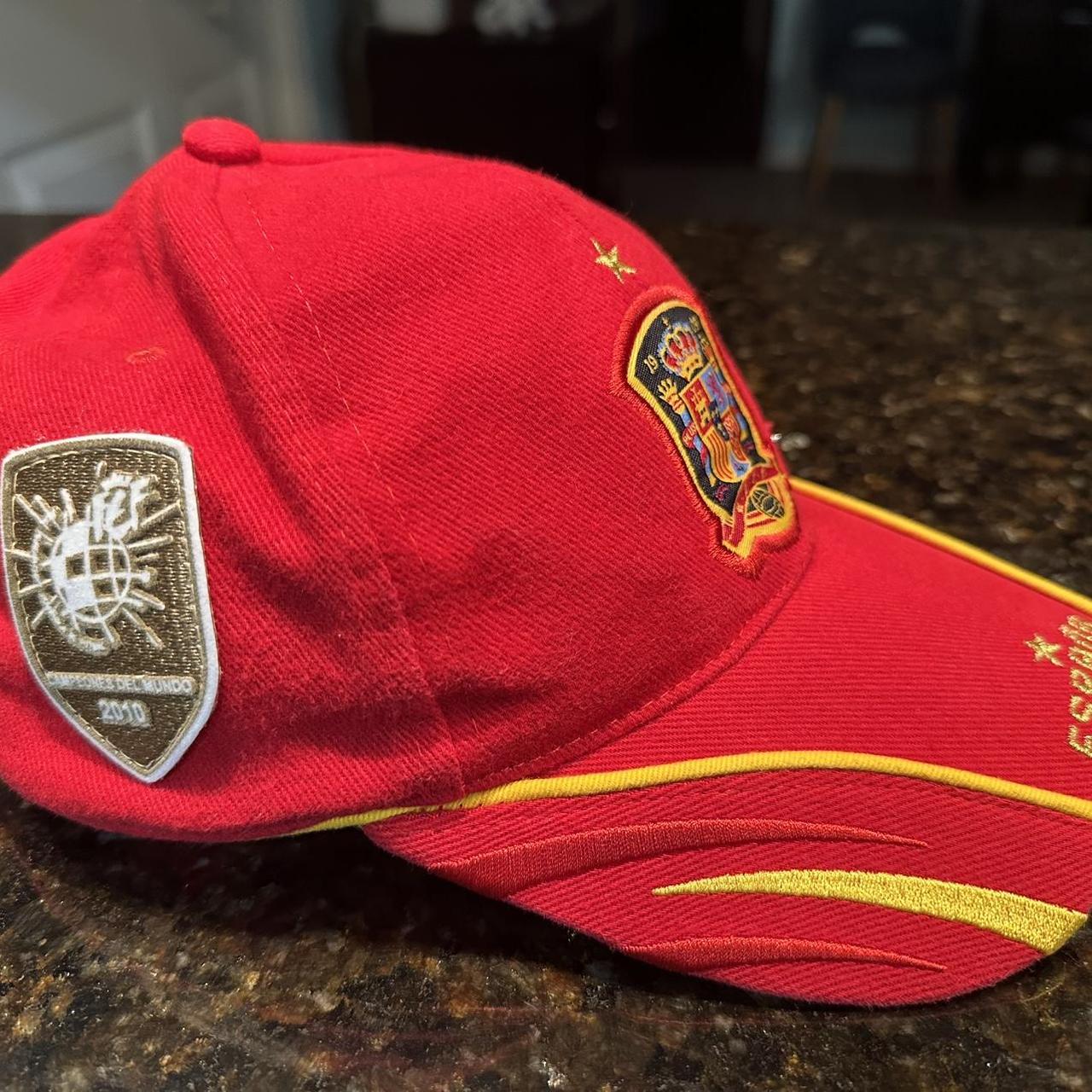 Red and yellow Spain cap with embroidered Depop