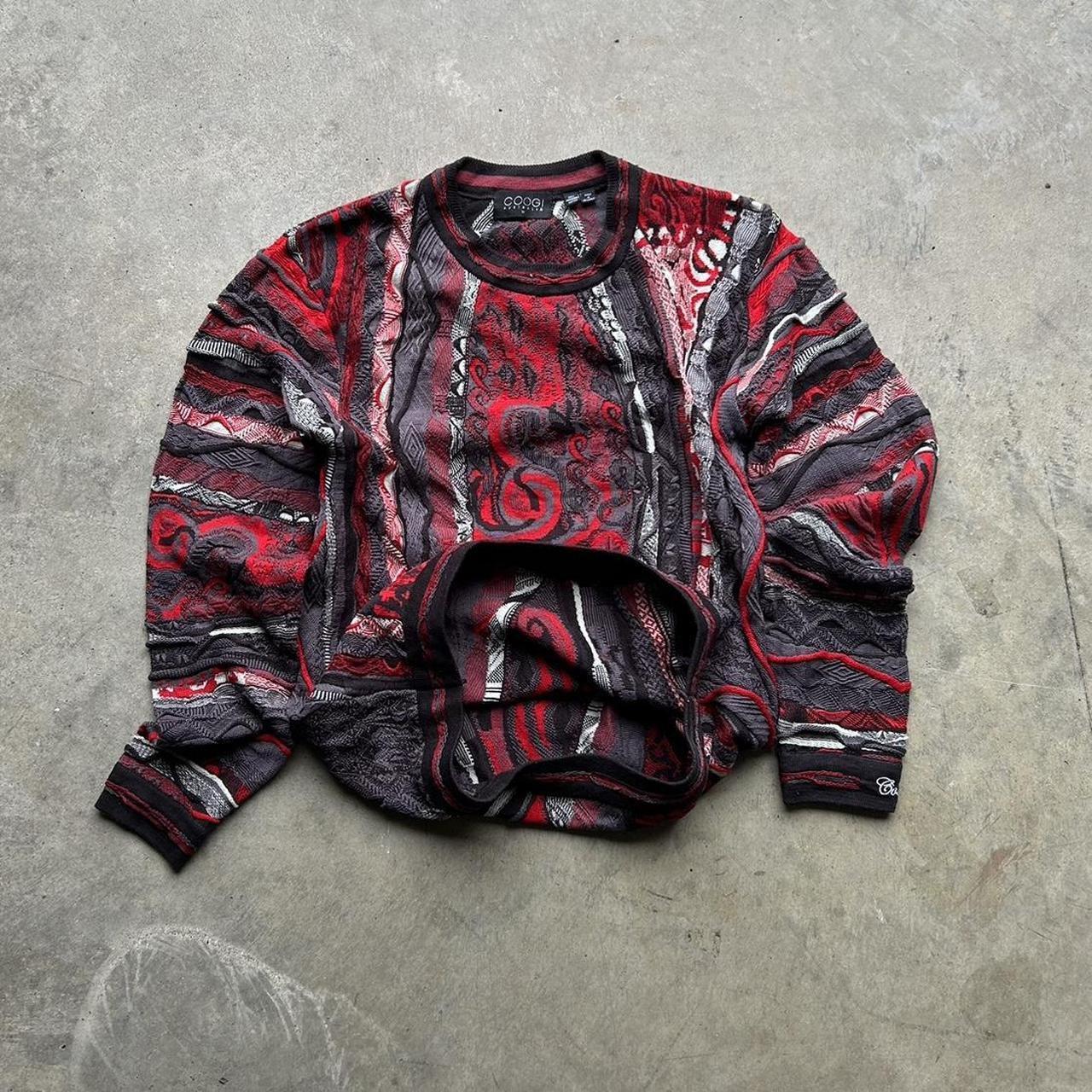 Coogi Men's Sweater - Multi/Red - M – Coogi red a… - image 5