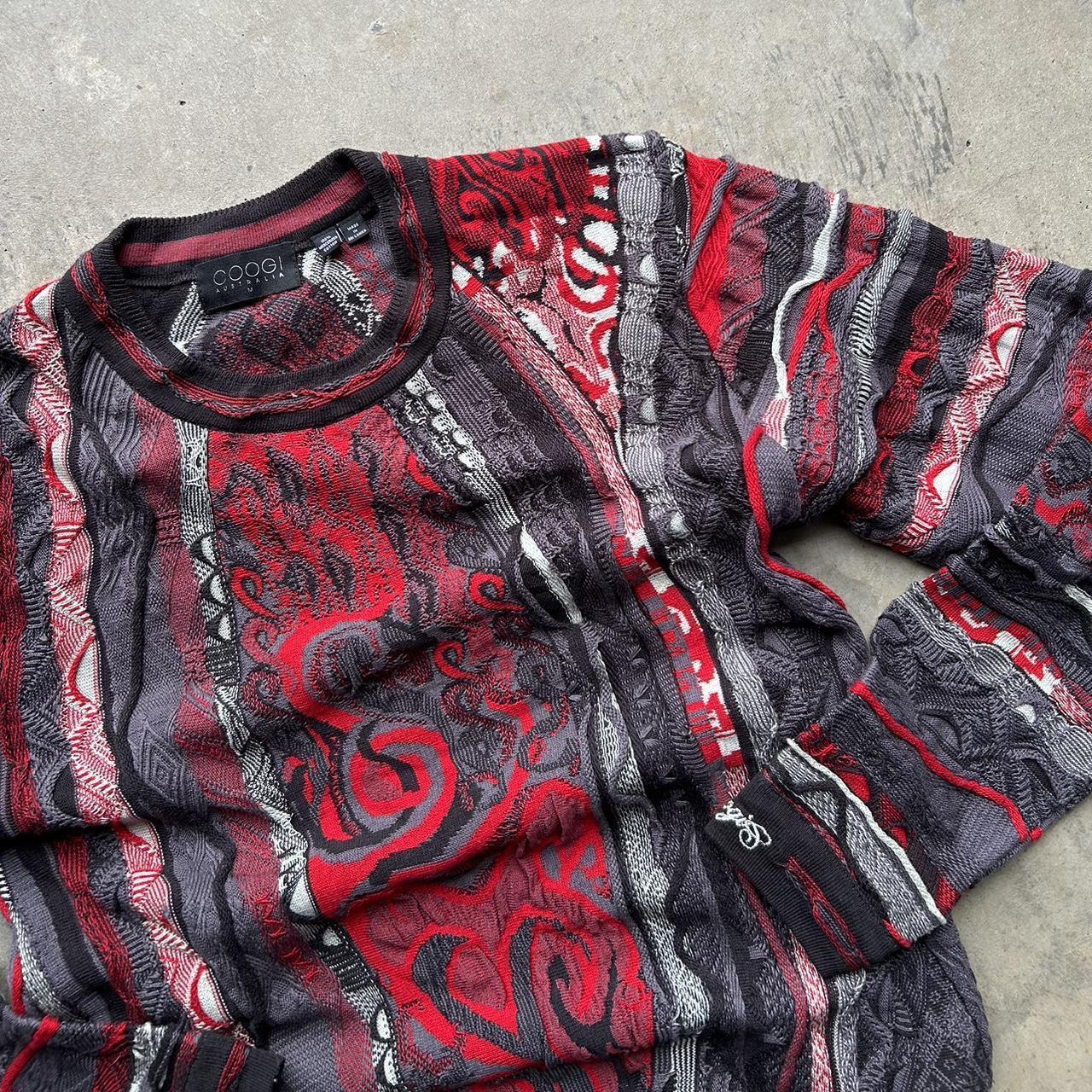 Coogi Men's Sweater - Multi/Red - M – Coogi red a… - image 2