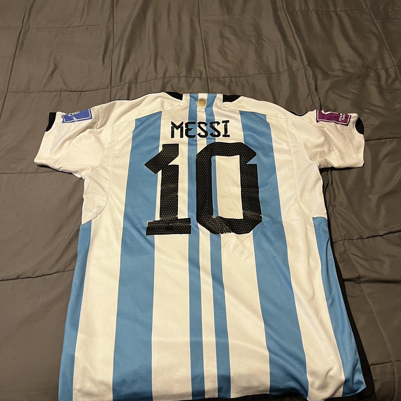 messi argentina 2023 world cup jersey authentic size... - Depop