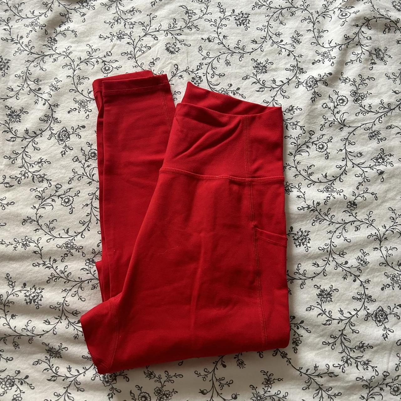 Alphalete Red Leggings Size S Womens, could fit... Depop
