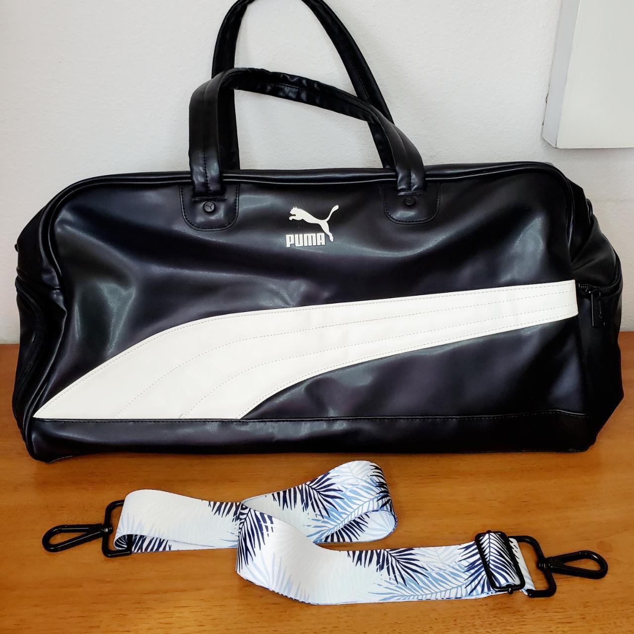 Puma leather outlet gym bag