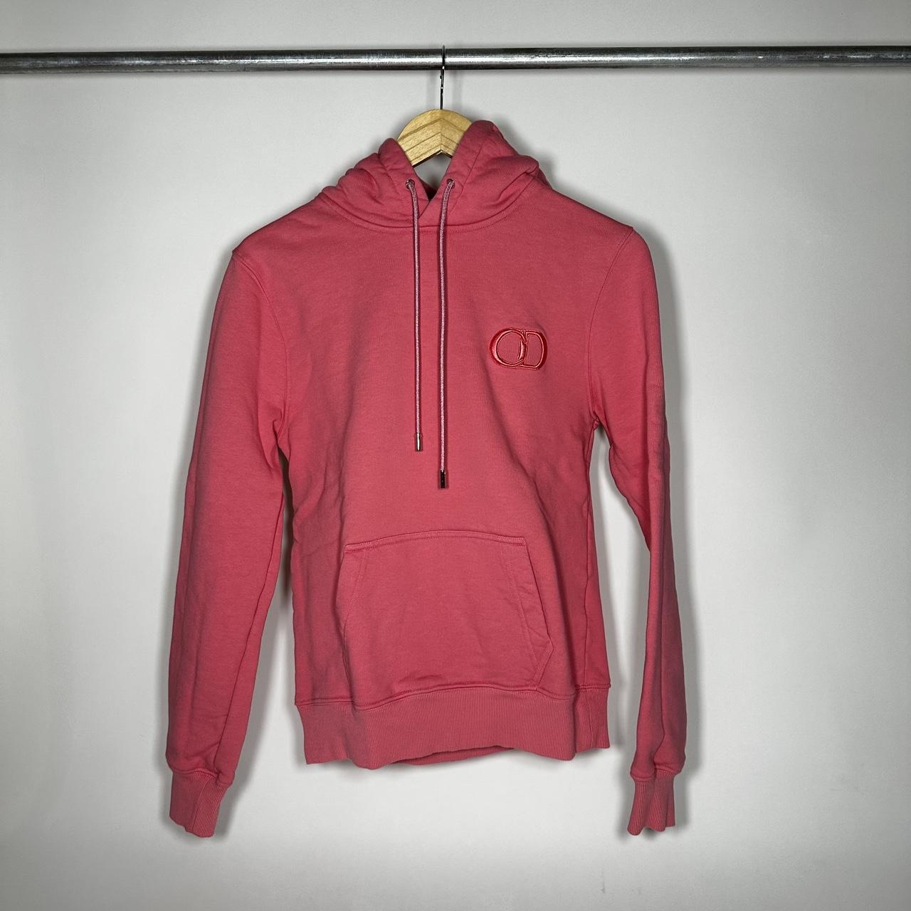 Men's Christian Dior Rose Pink CD Icon Hoodie Depop