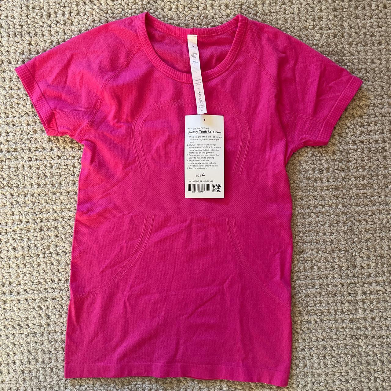 Sonic Pink Lululemon Shirt Size 4 (Old Design) Depop