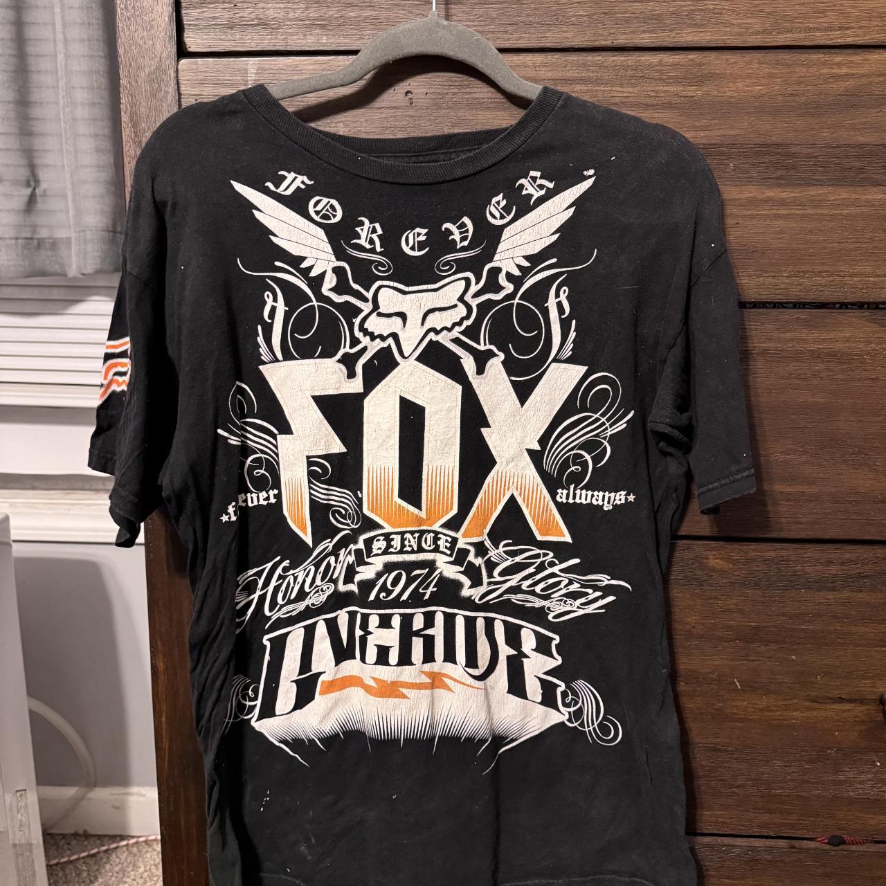 Fox Racing Y2k Grunge T-Shirt Skater medium - Depop