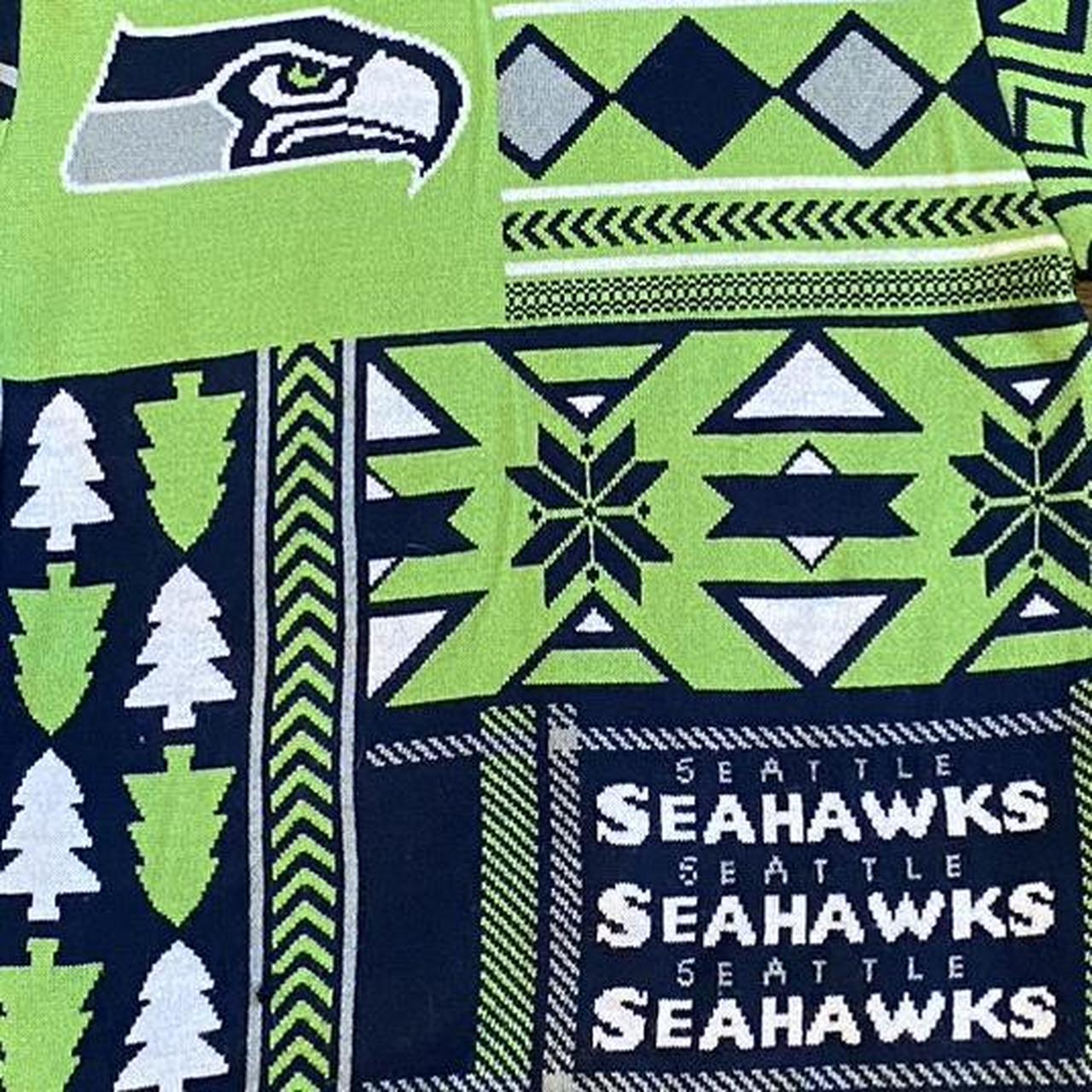 Seahawks Holiday Sweater Mens Large Official NFL - Depop