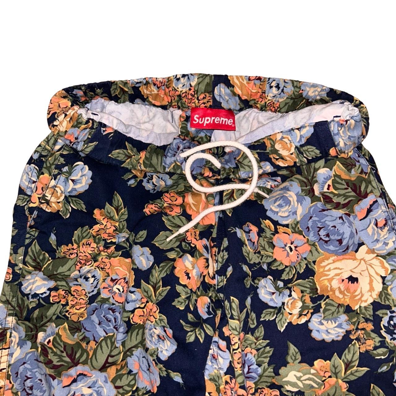 Supreme Work Pant Navy Floral Cards 32 Supreme Pin Up Chino Pant