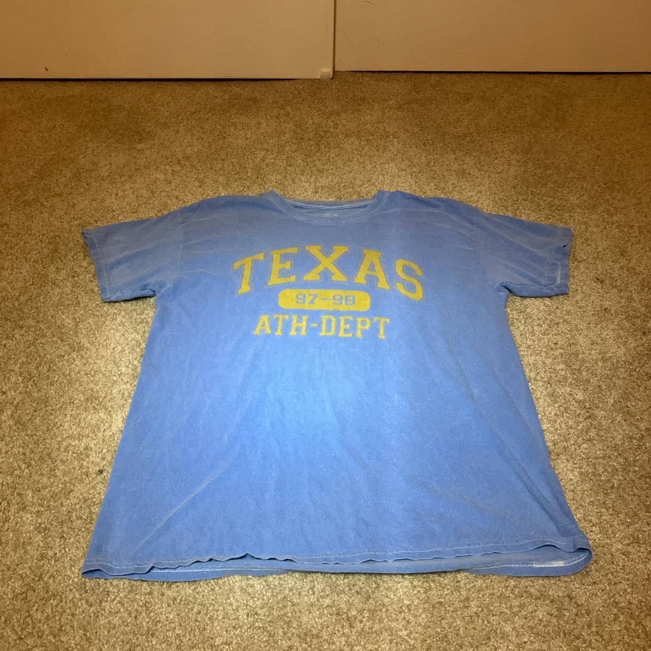 Men’s medium blue Texas athletic department... - Depop