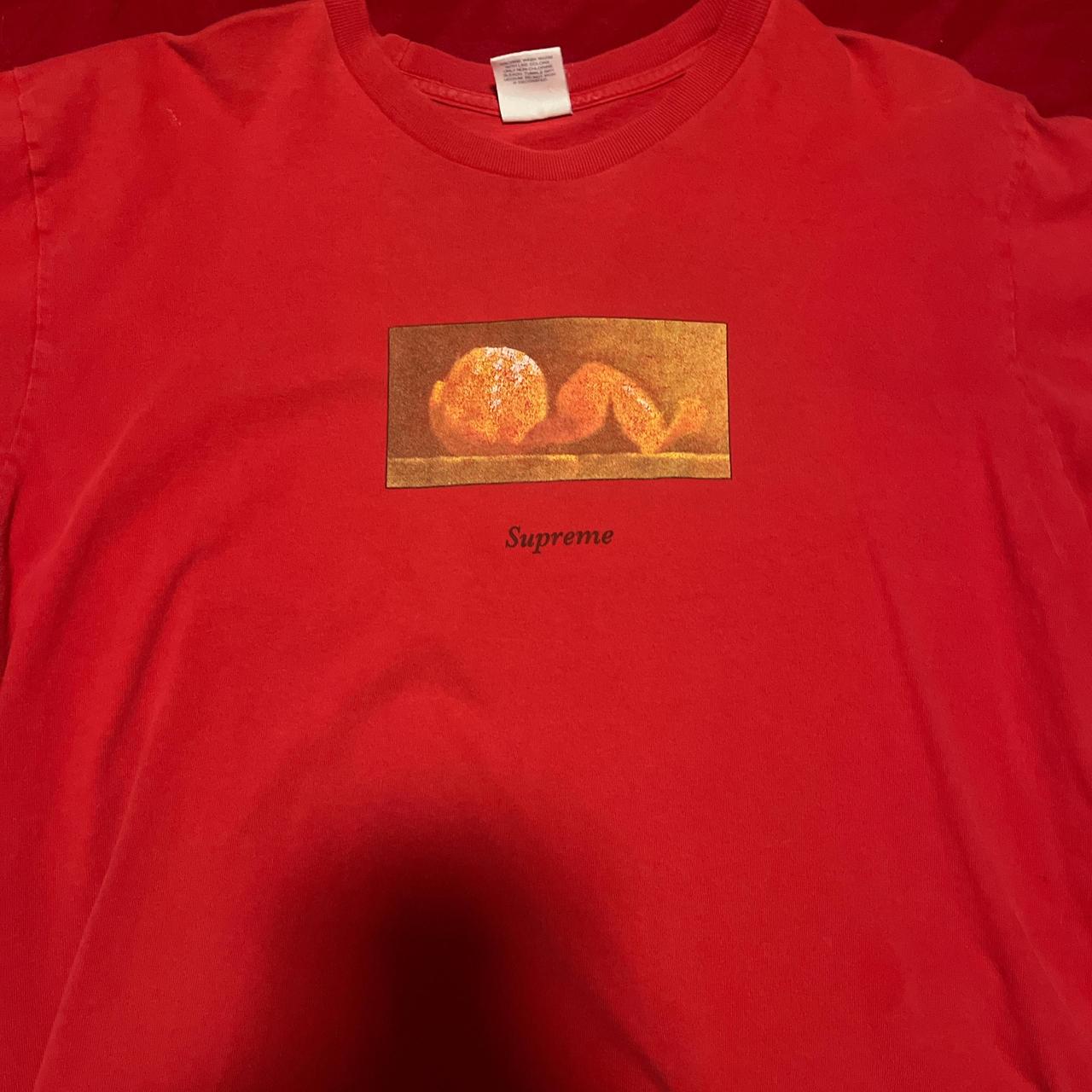 supreme orange peel art tee Depop