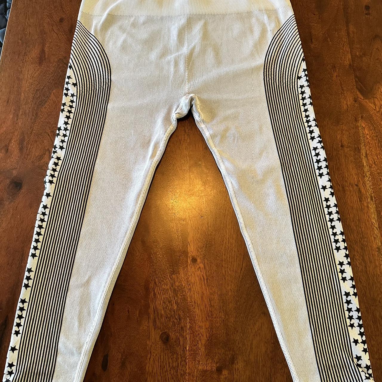 Fabletics Ice Gray Stars & Striped Leggings. Super - Depop