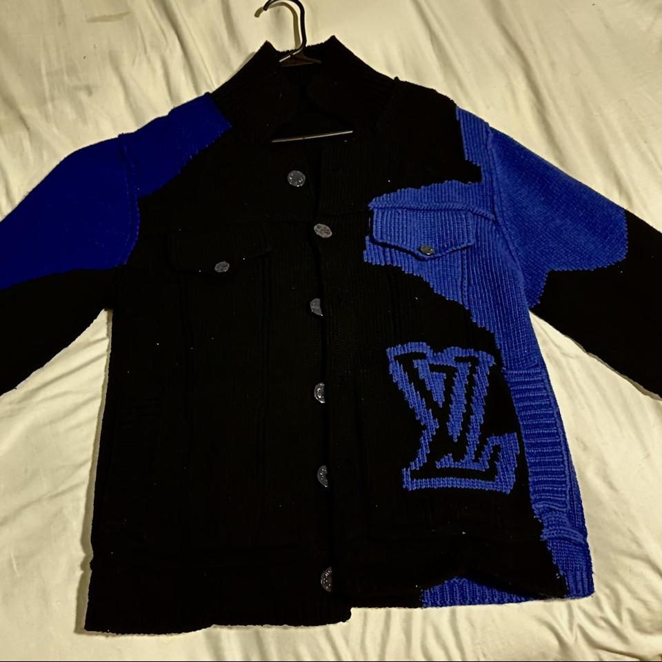 Louis Vuitton Polo. Blue collar. XXXL- more of an XL. - Depop