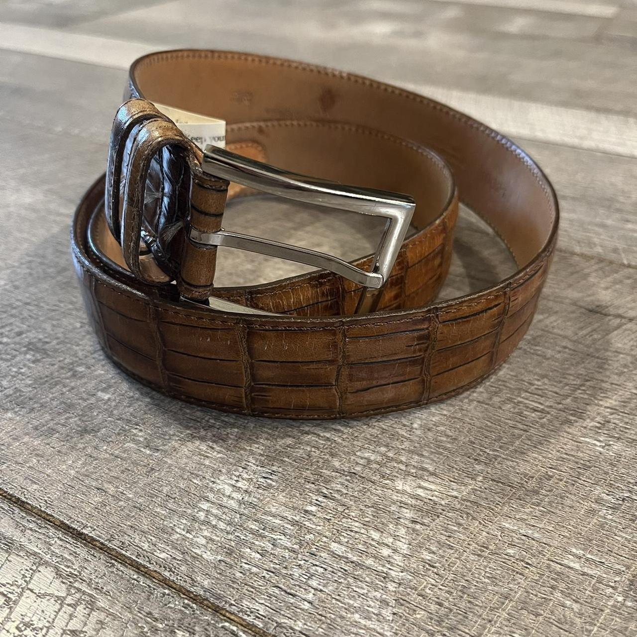 Martin Dingman belt Alligator grain brown sold