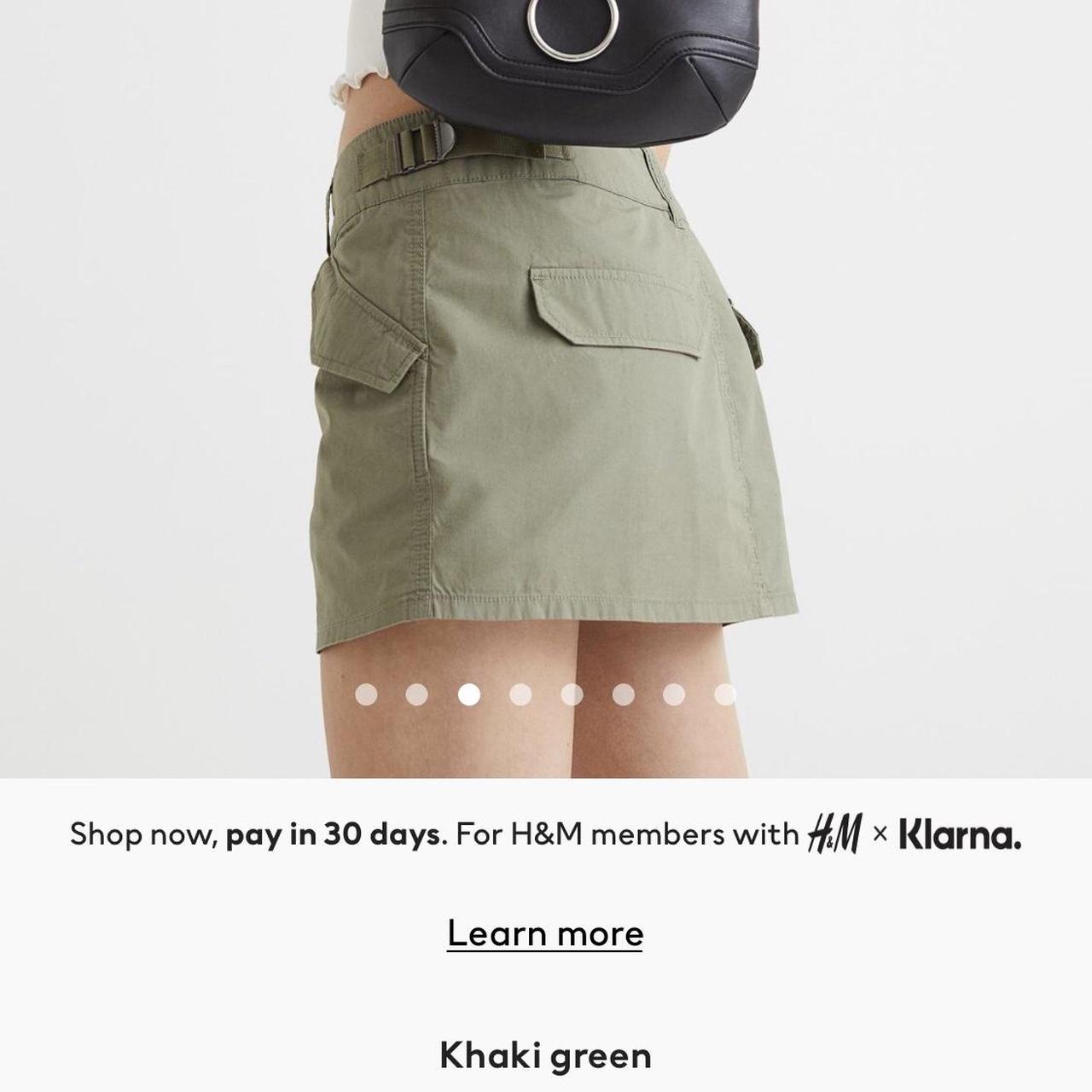 H and 2024 m green skirt