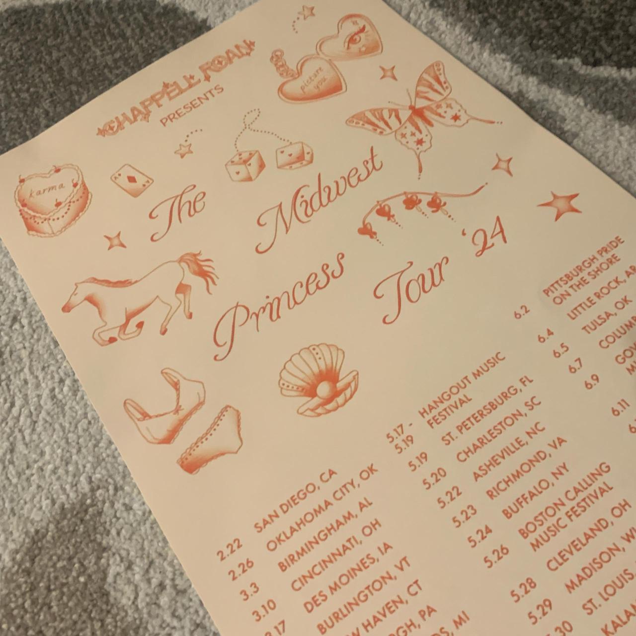 Chappell Roan The Midwest Princess Tour Poster About&mldr; - Depop