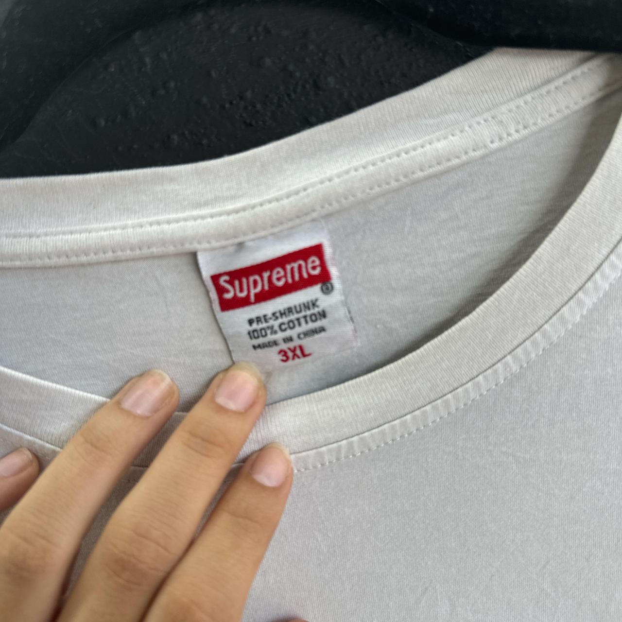Supreme T-Shirt Size 3XL Slight cracking shown in | Depop