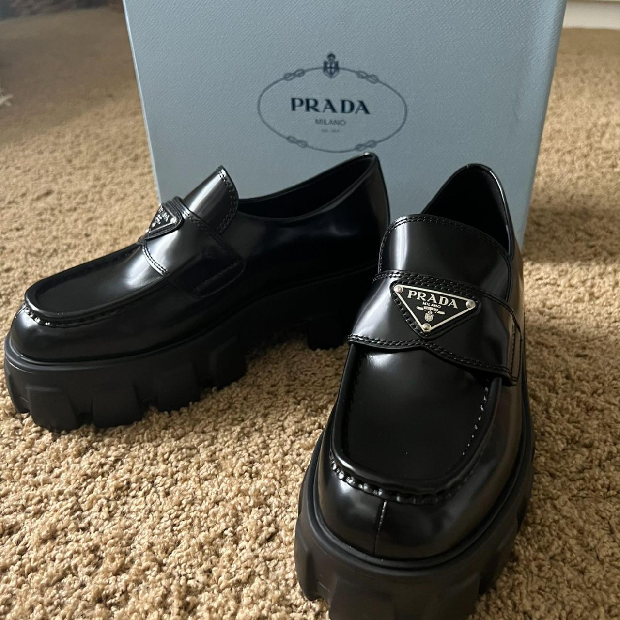 platform prada loafers