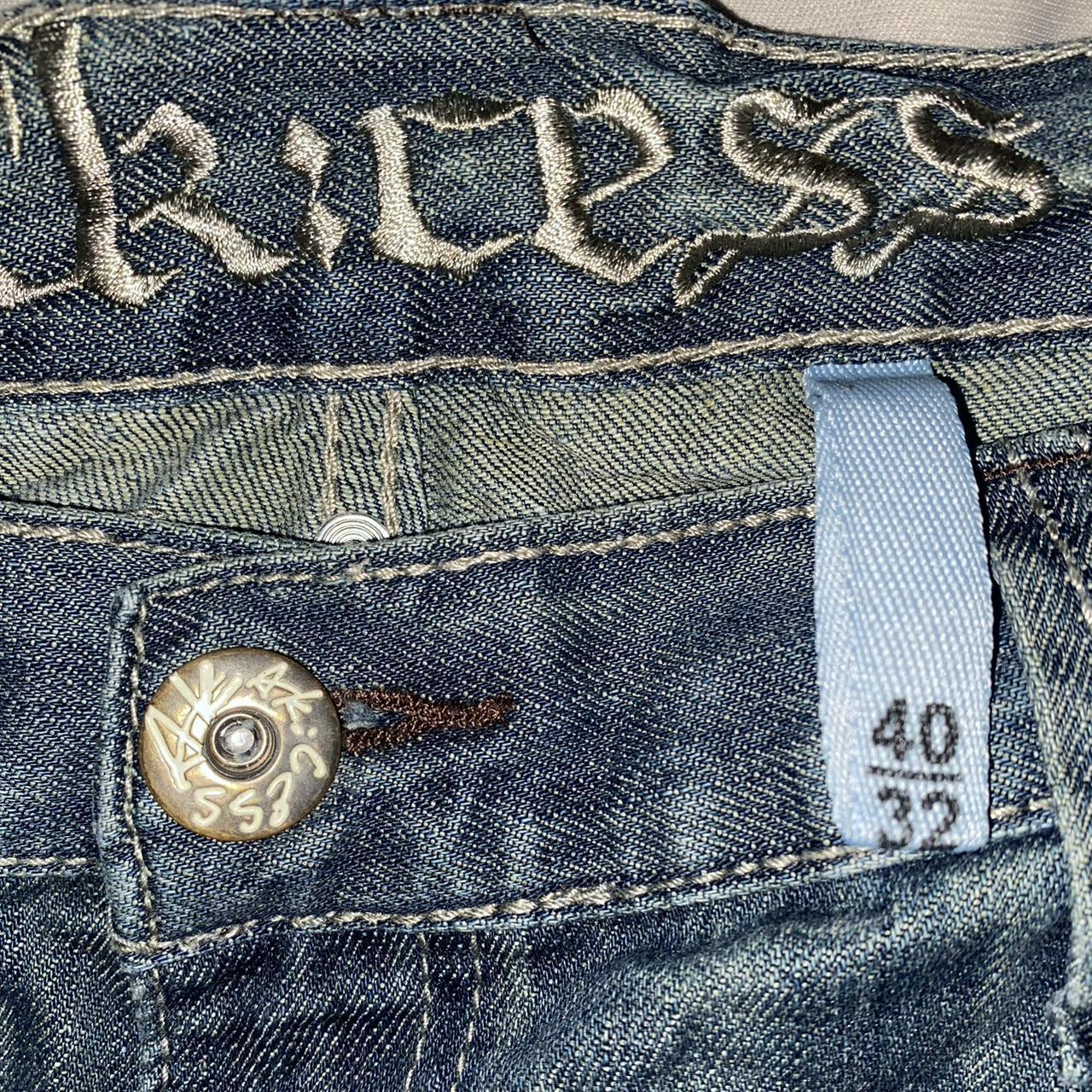 y2k akcess streetwear jeans 40x32 - Depop