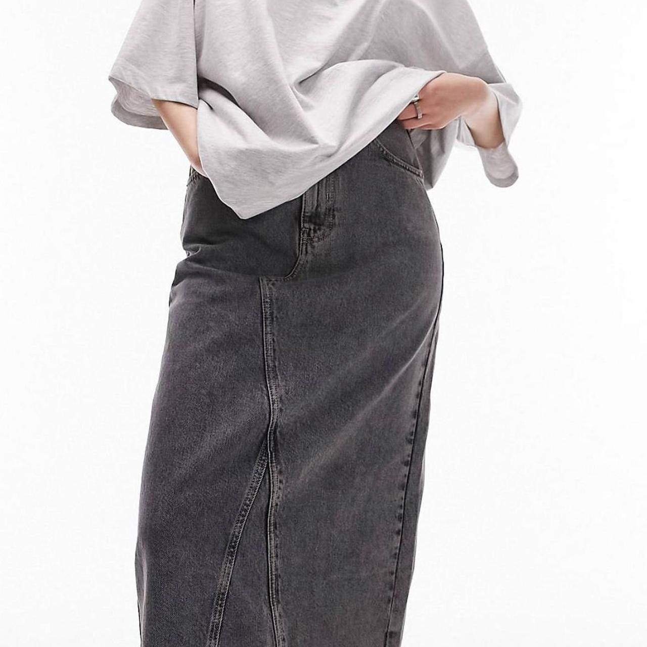 Topshop petite denim maxi skirt brand new Depop