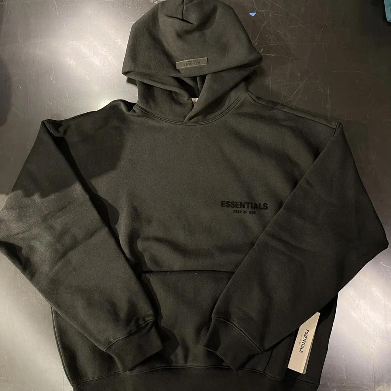 Essentials hoodie black mens Clearance