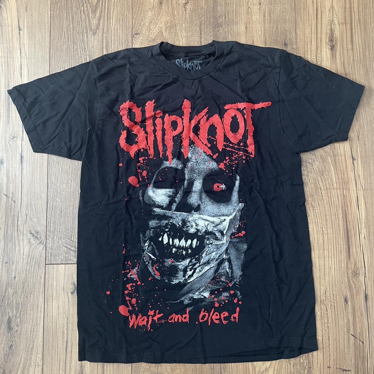 Black Slipknot Wait and Bleed Shirt size large good... - Depop