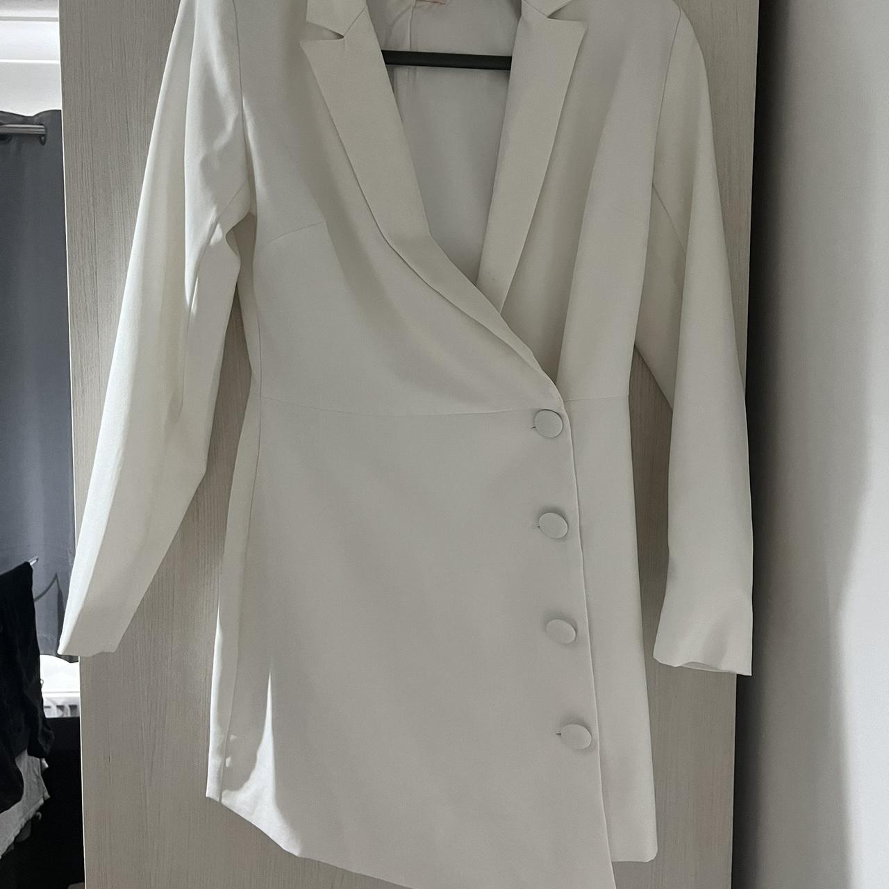 Club L London white blazer mini dress in size