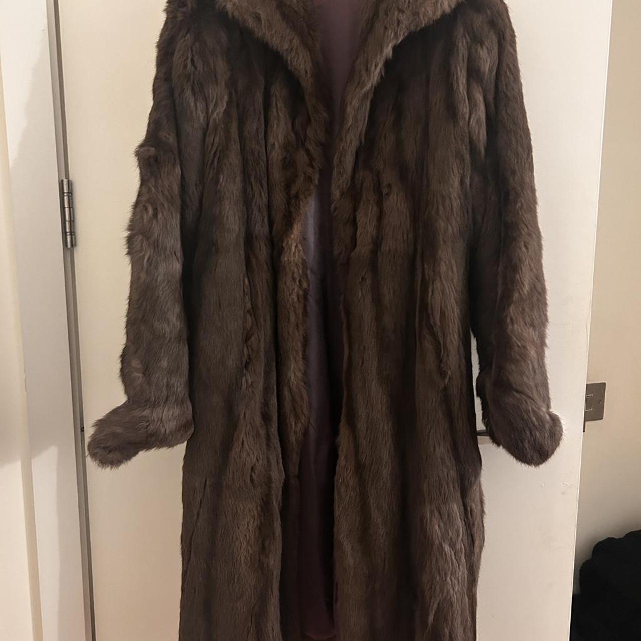 Full length rabbit orders fur coat