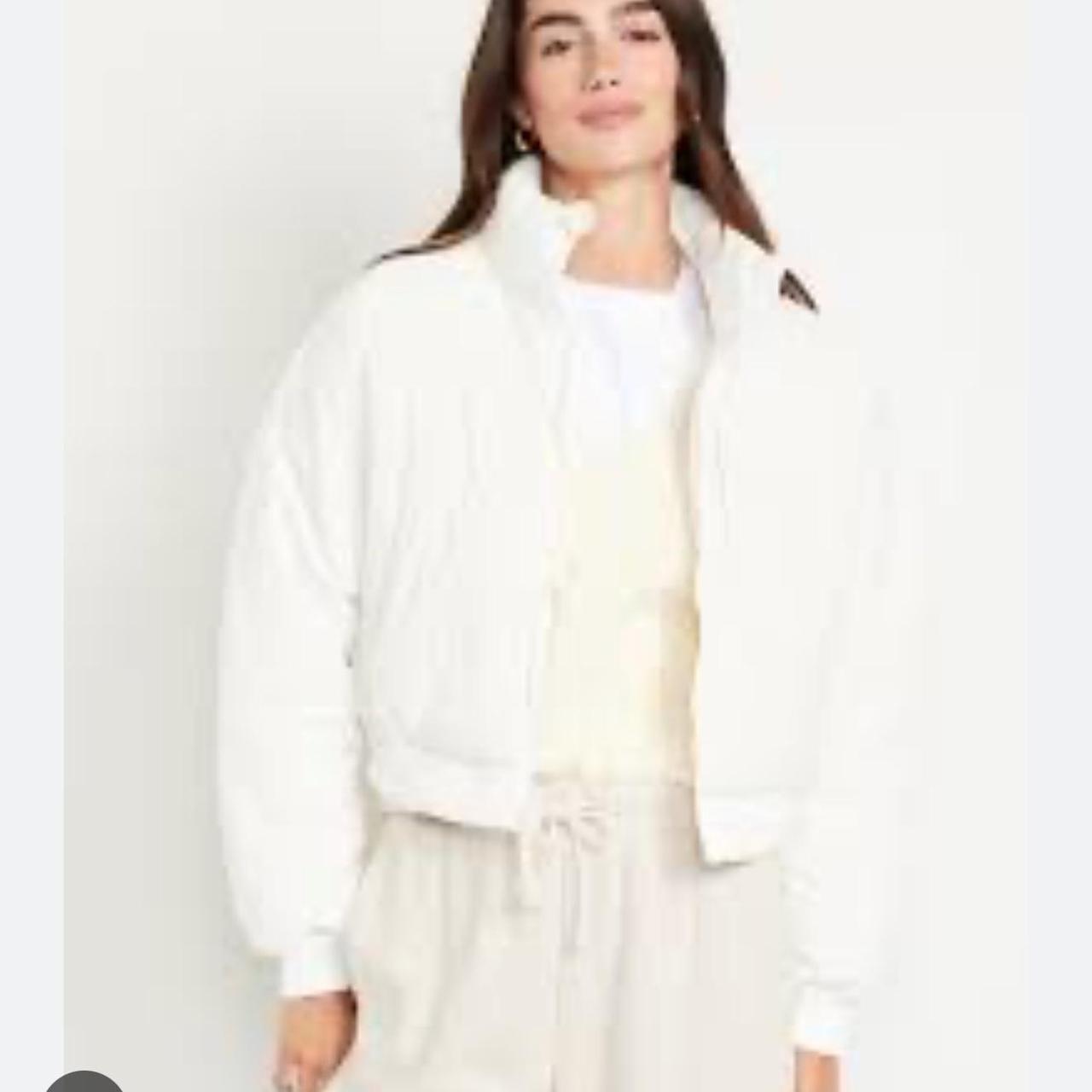 Old Navy Women's Puffer Jacket White/Cream S – Old Navy