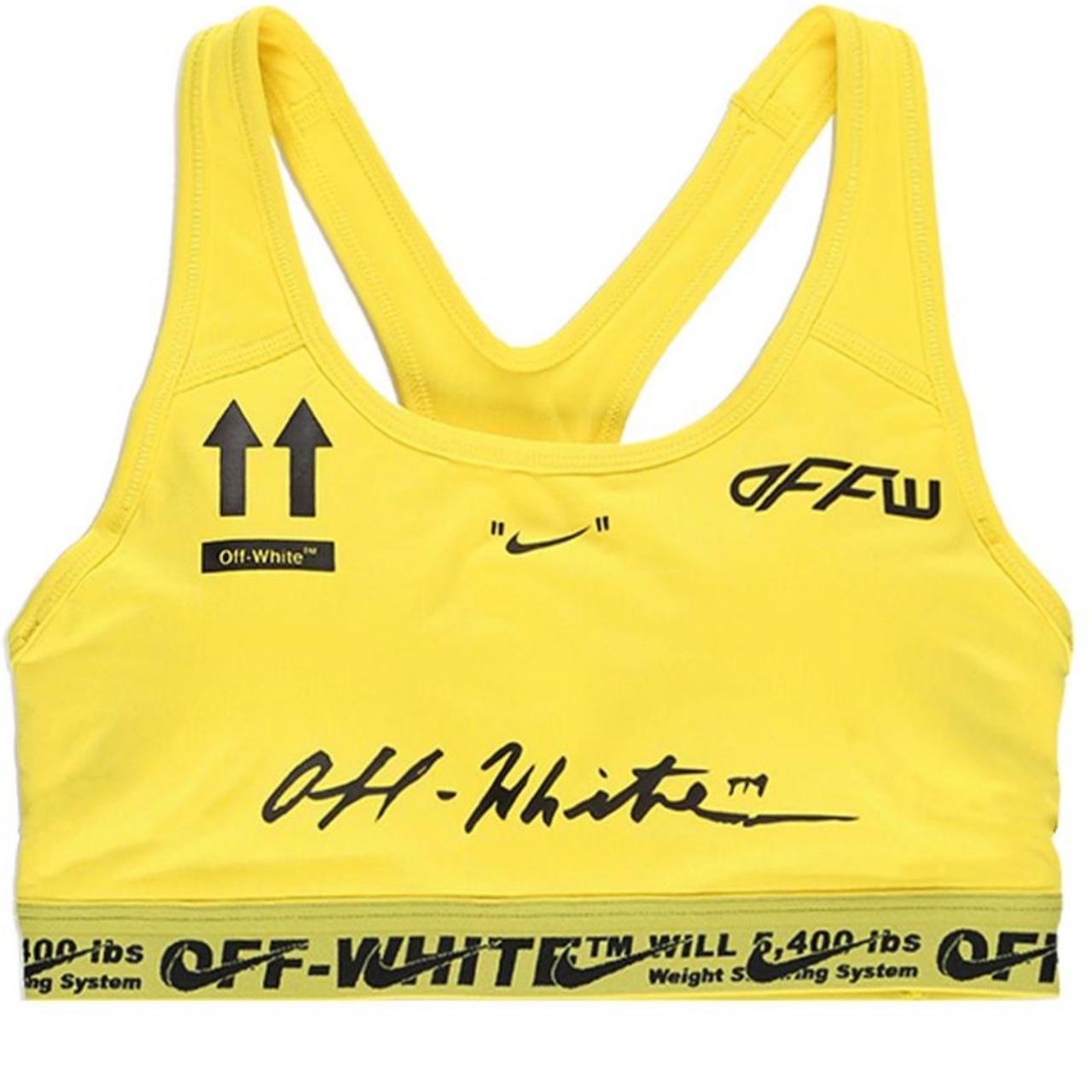 off white yellow bra