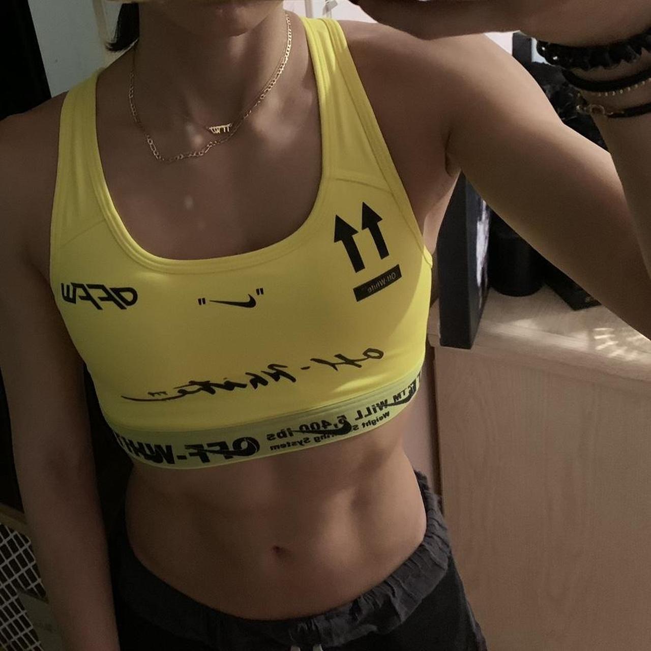 off white yellow bra