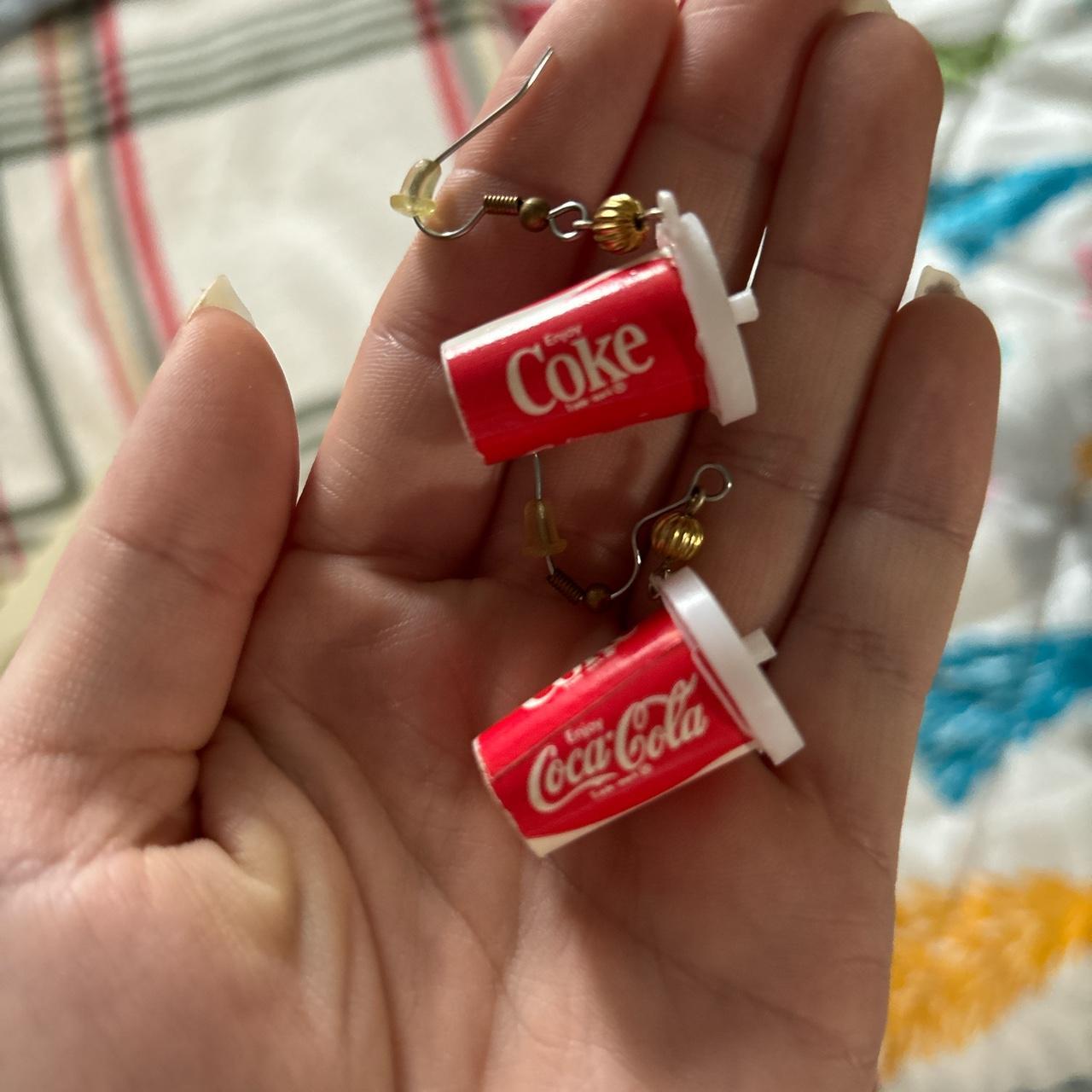 vintage Coca Cola earrings (got these handmade but i... - Depop