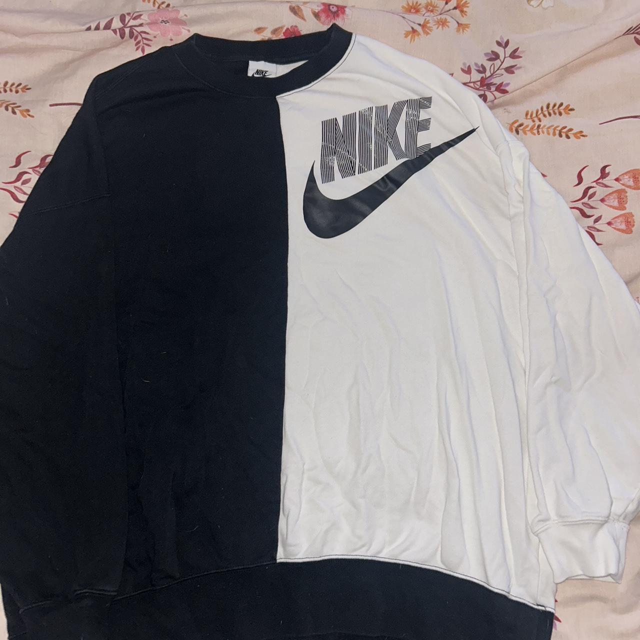 Nike black and online white jumper