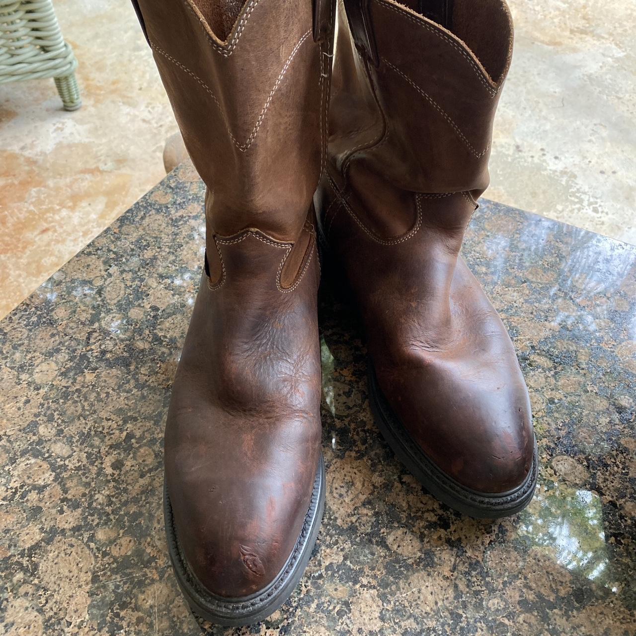 Justin leather deals work boots