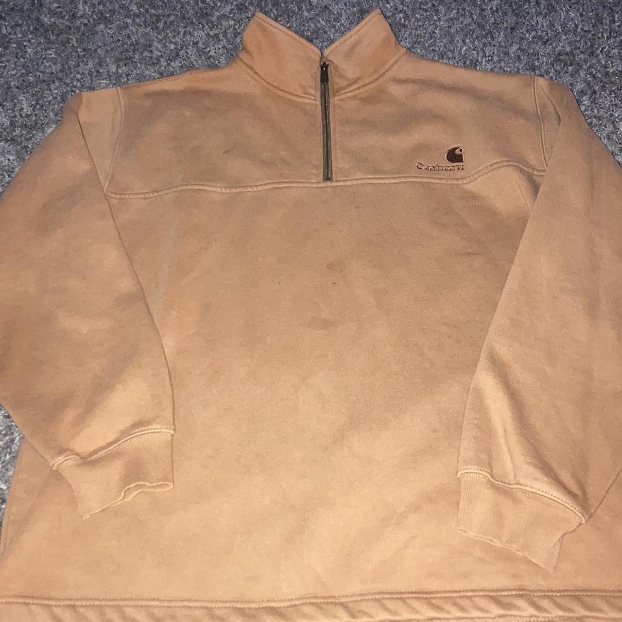 Tan discount carhartt sweatshirt