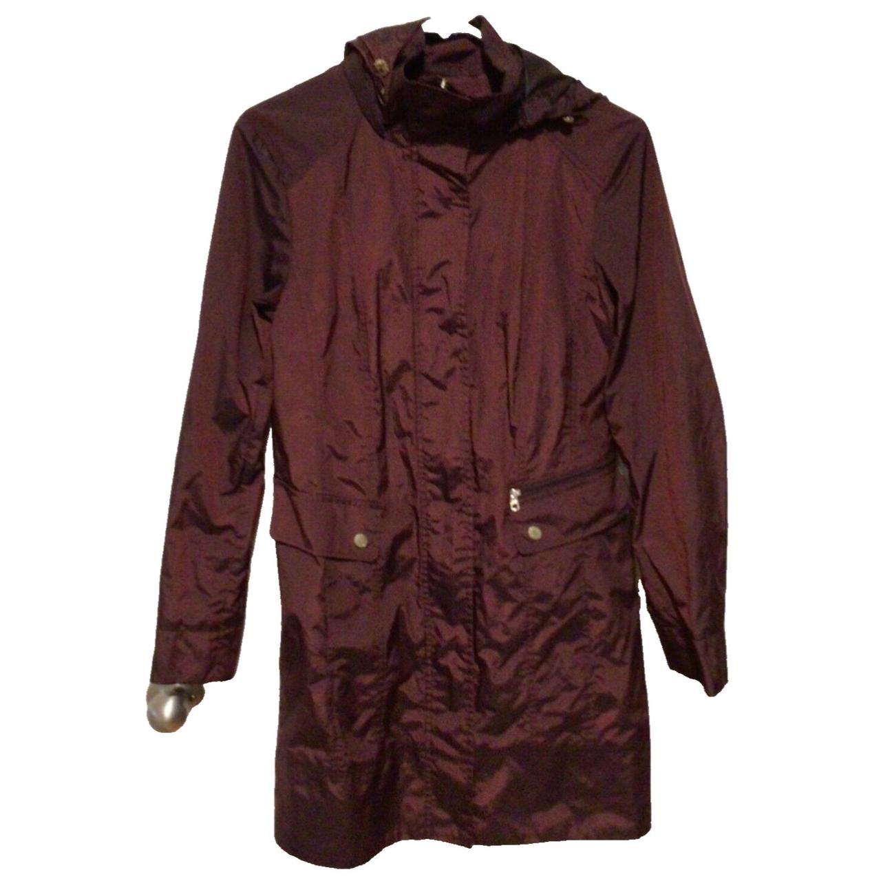 Burgundy rain jacket on sale women's