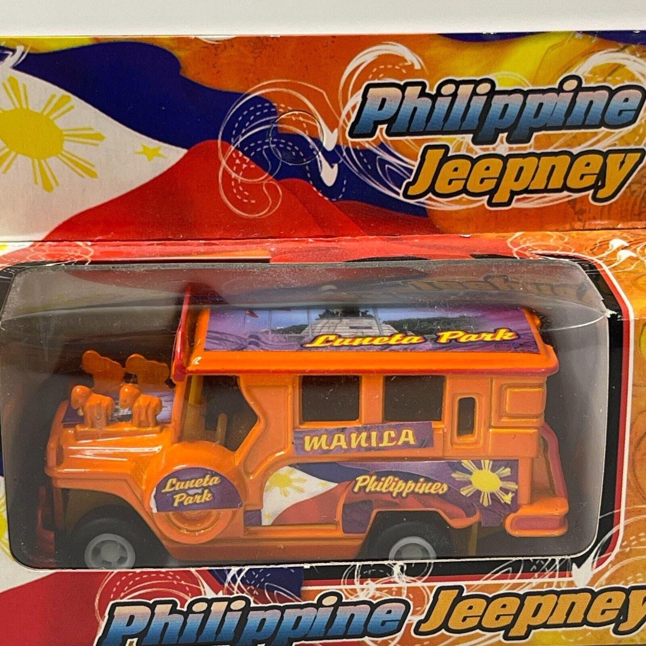 Philippine Jeepney Blue Baguio Passenger Vehicle... - Depop