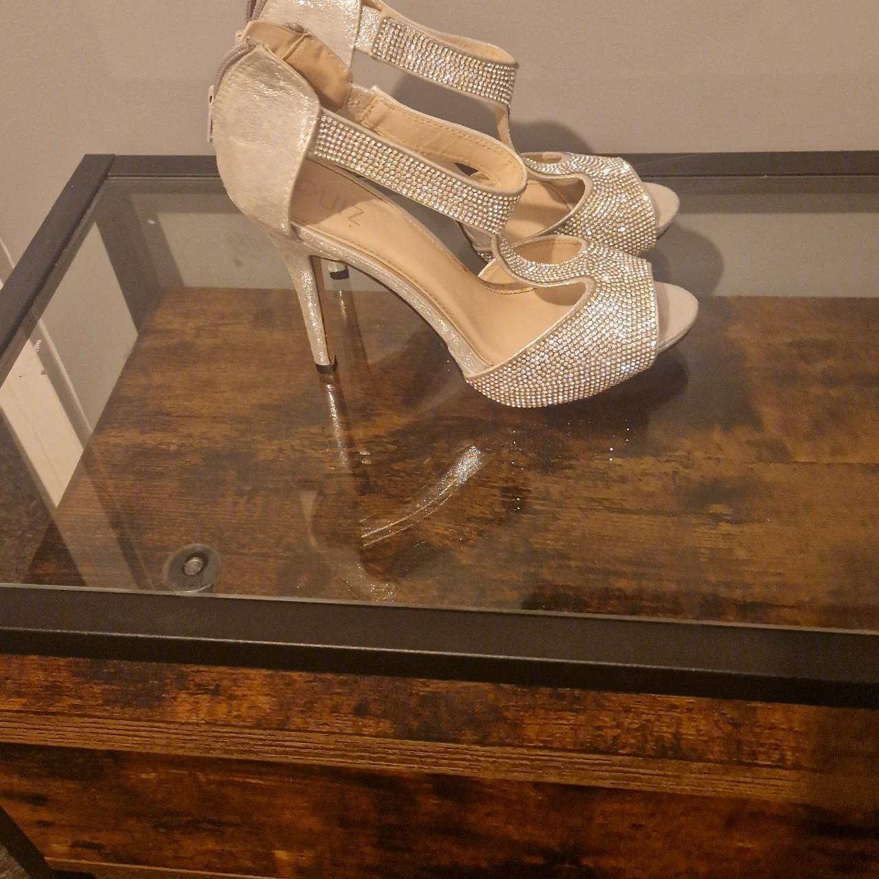 Quiz shoes silver worn once Depop