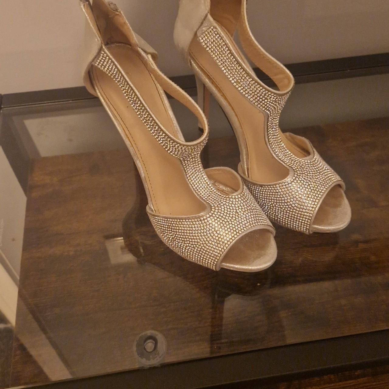 Quiz shoes silver worn once Depop