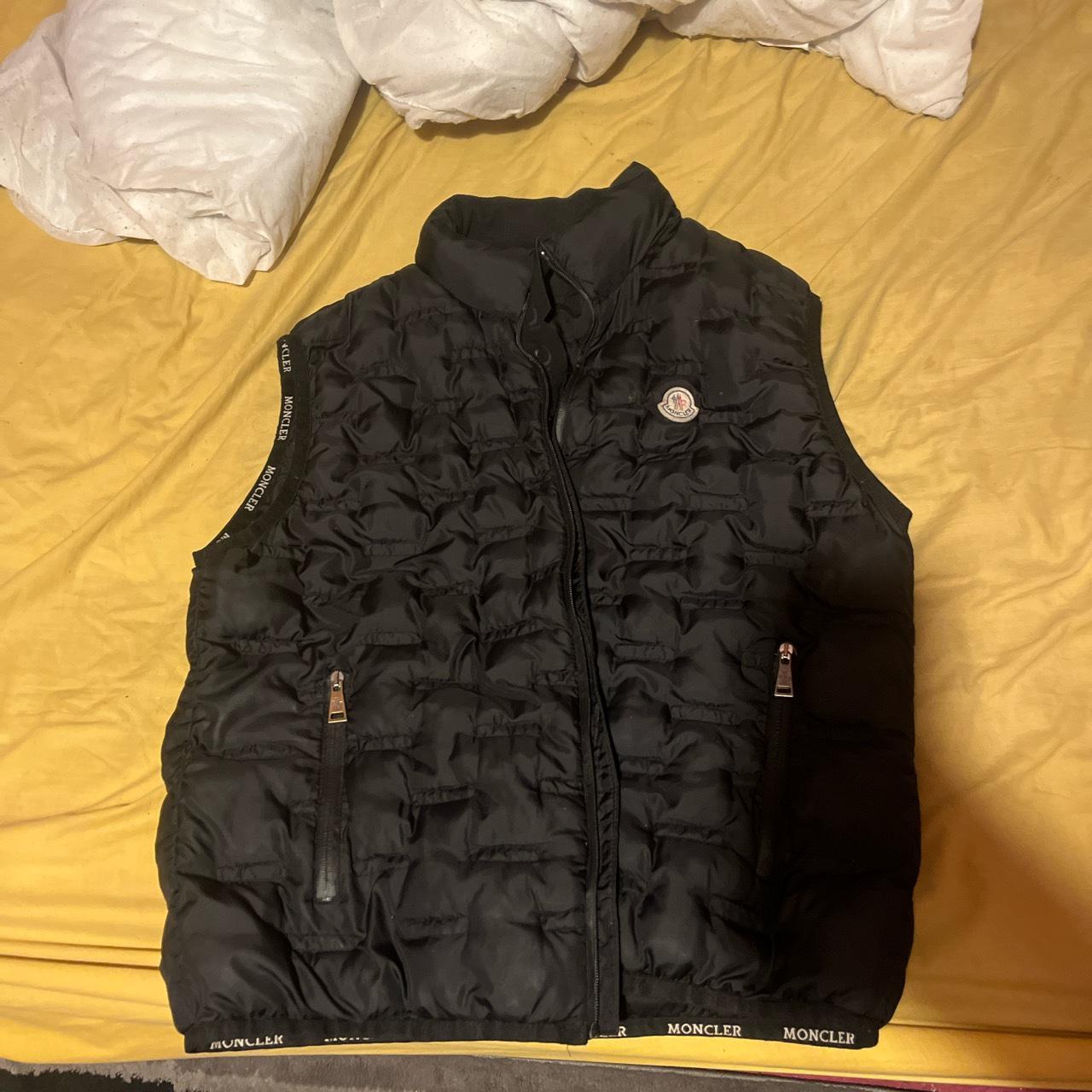 Black moncler body warmer XXL Fits a M perfect some... - Depop