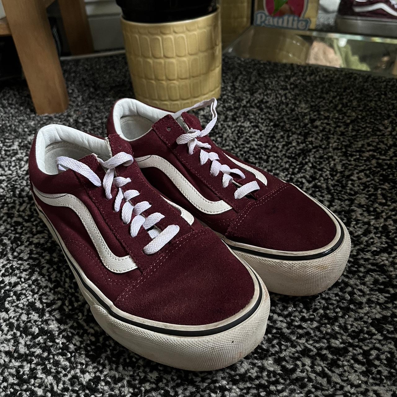 Burgundy vans sale size 6