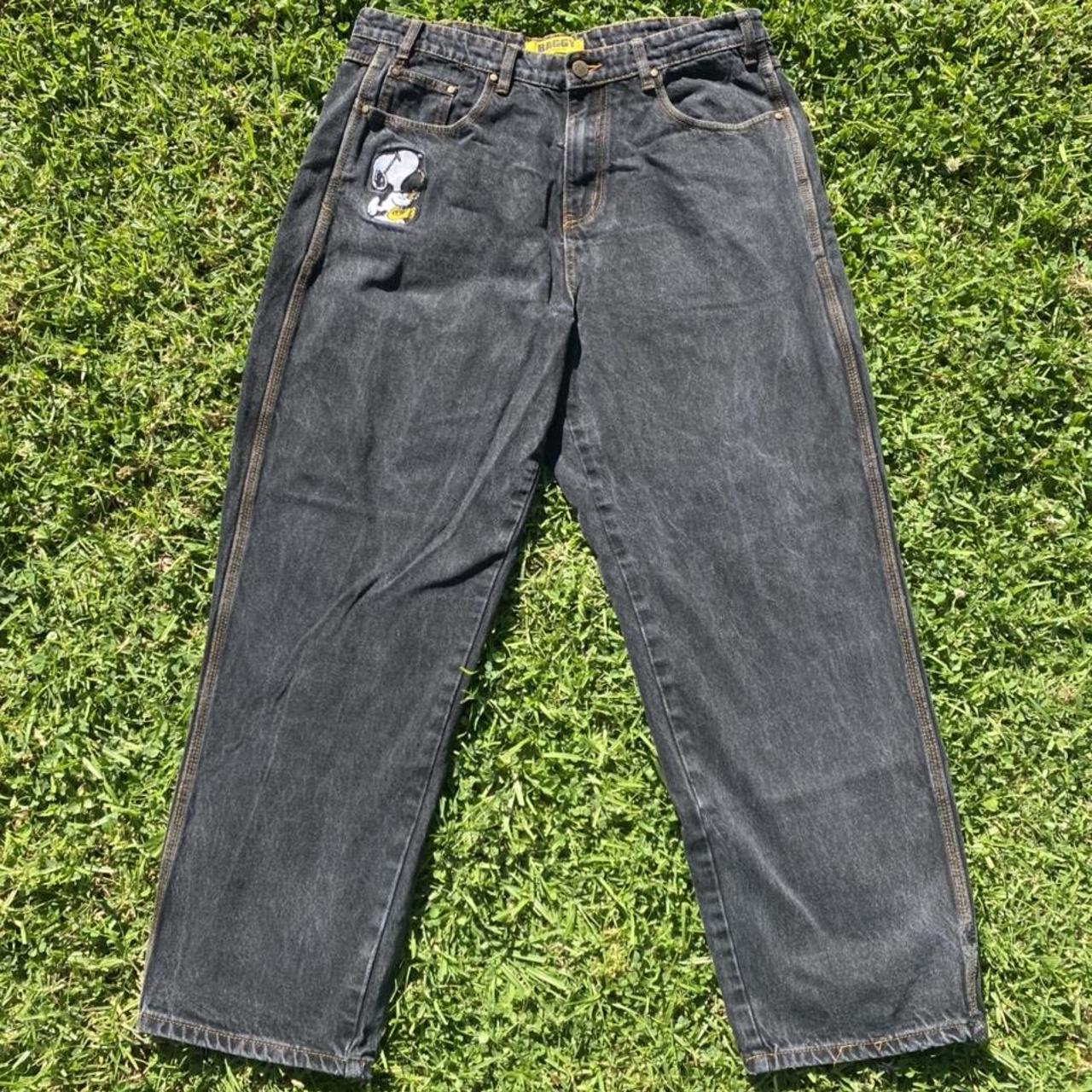 Butter goods black jeans snoopy 34 waist Depop