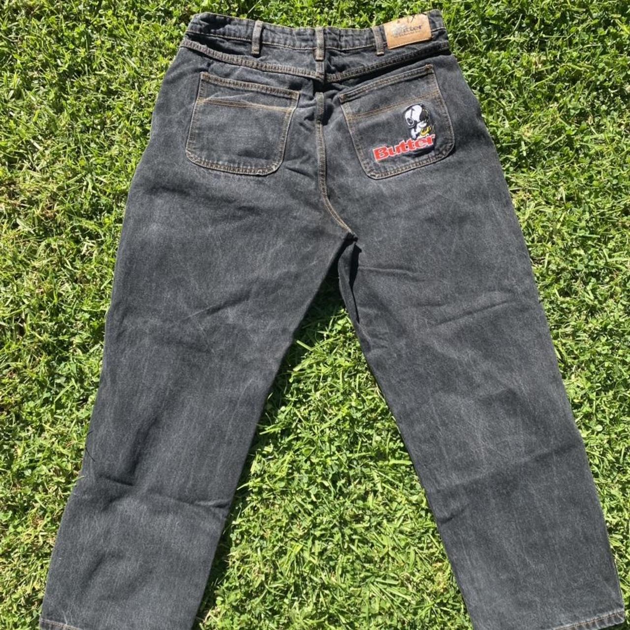 Butter goods black jeans snoopy 34 waist Depop