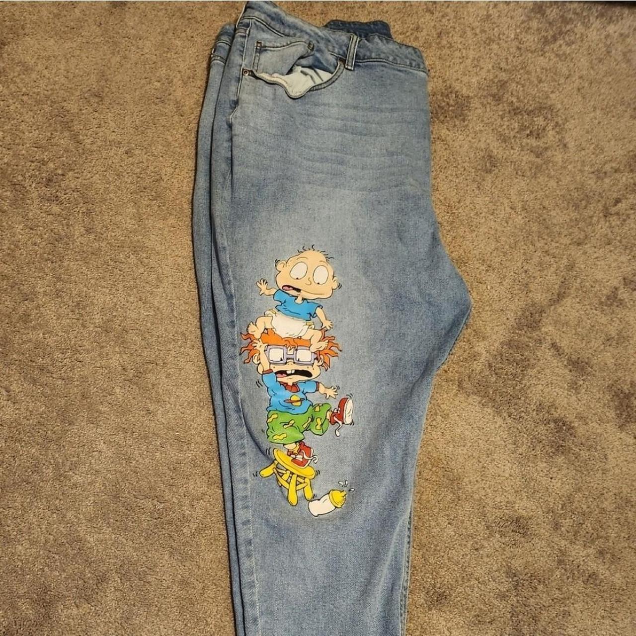 denim rugrats outfit for baby girl