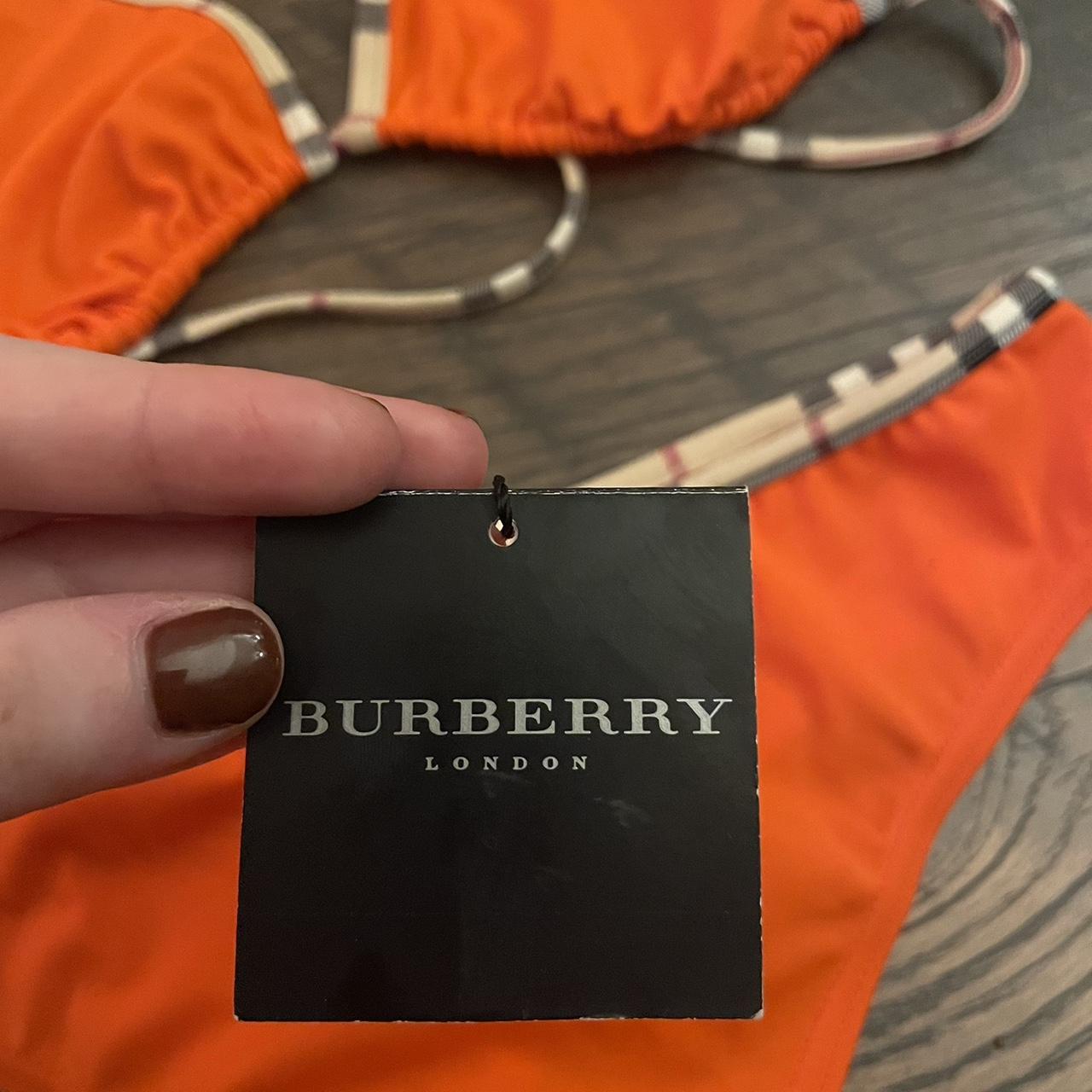 burberry swimsuit womens orange