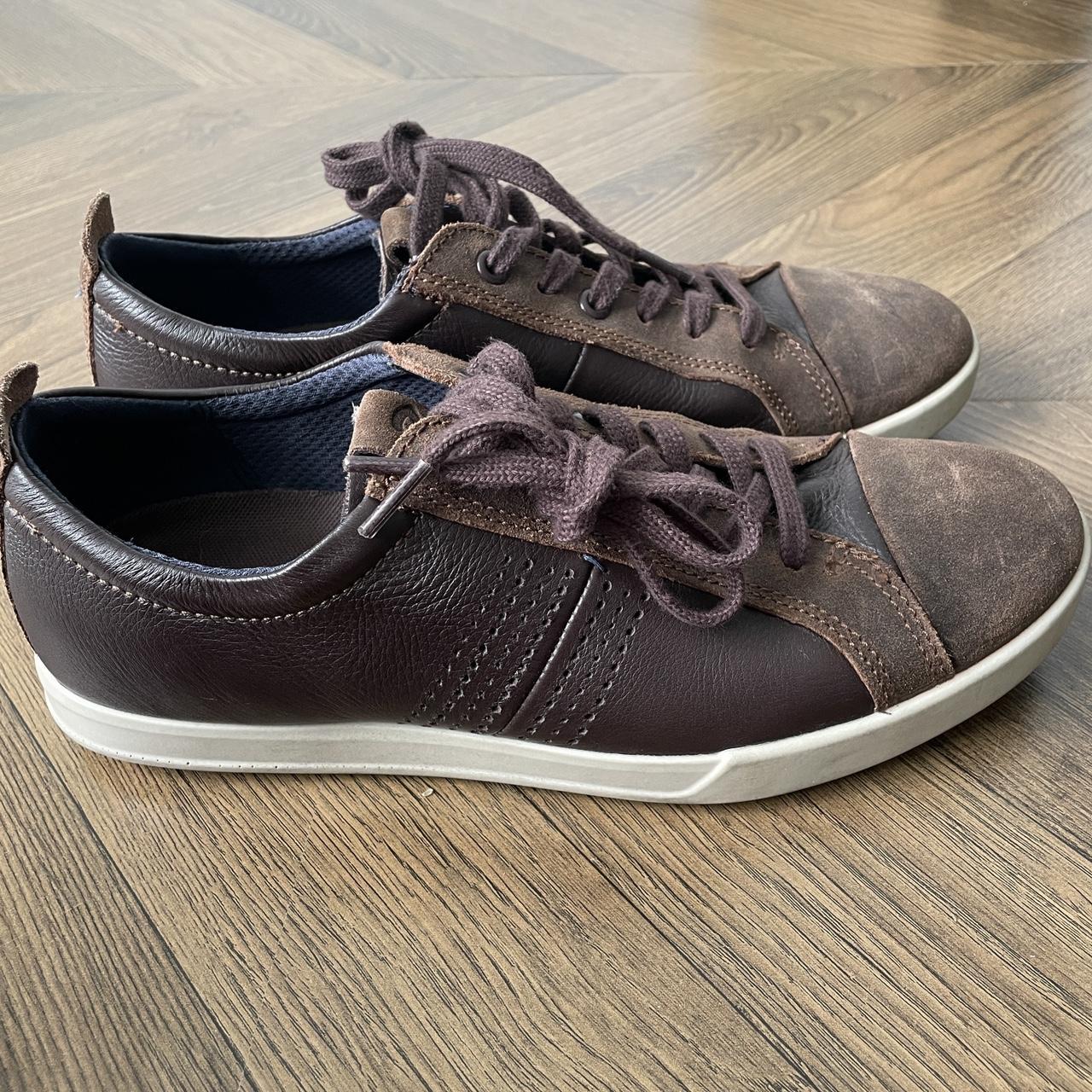 ECCO Collin 2.0 Mens Leather Sneaker In Brown. Size. Depop