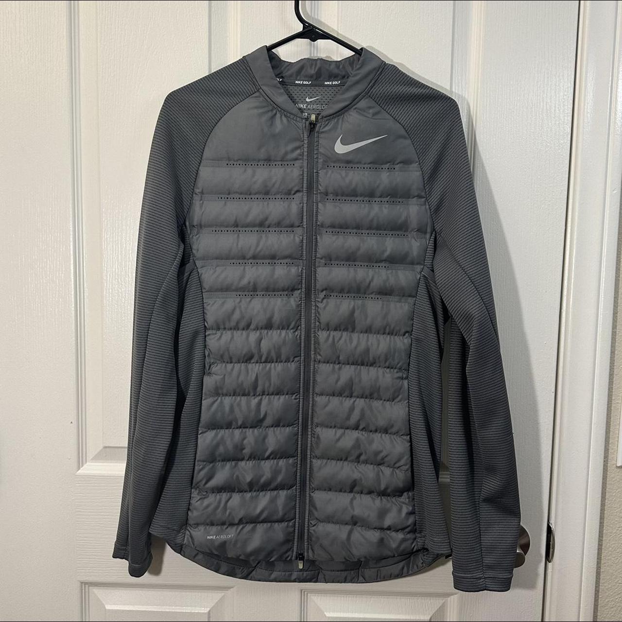 Men s Nike Aeroloft Light Puffer Jacket Grey. Depop