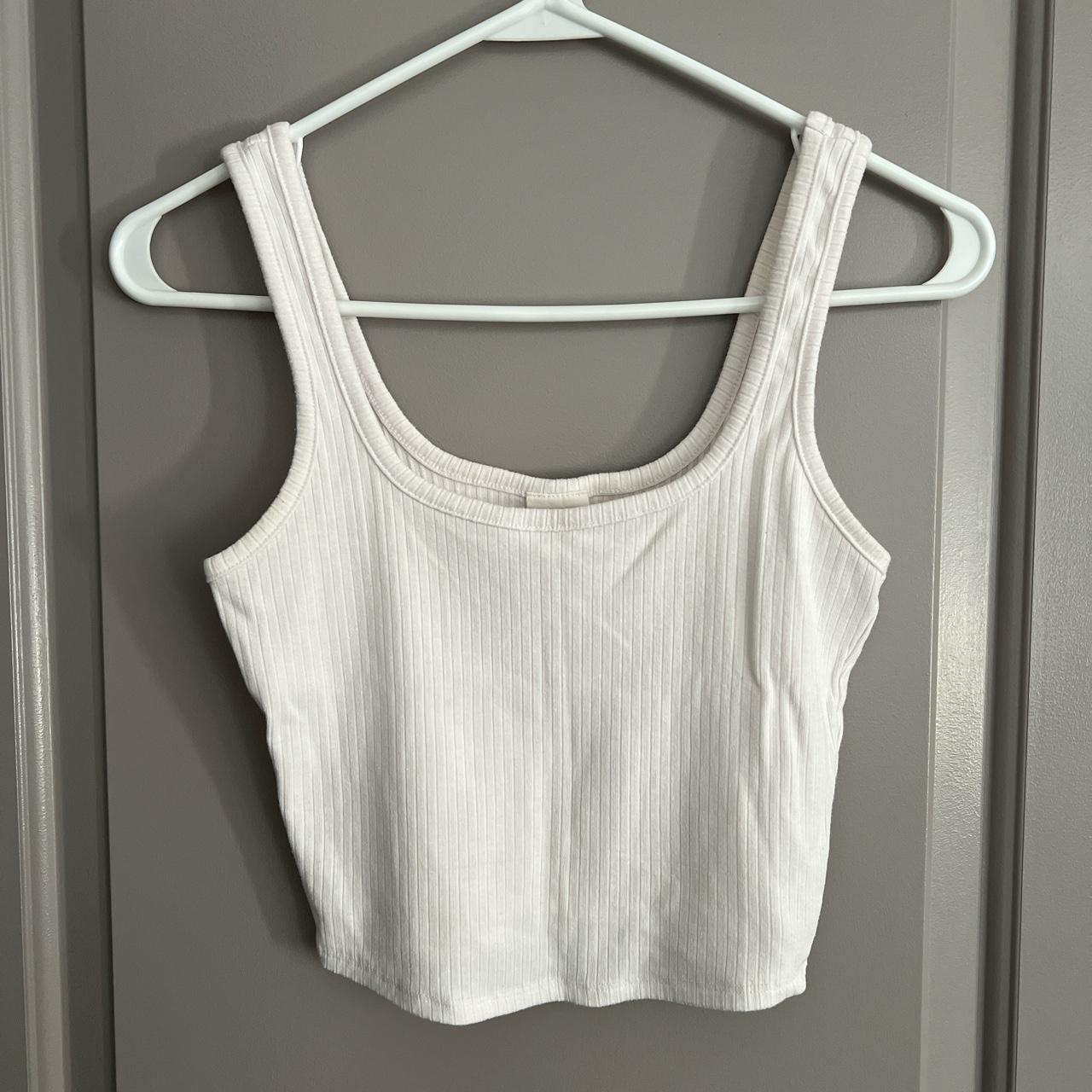 Small white cropped tank Purchased at... - Depop